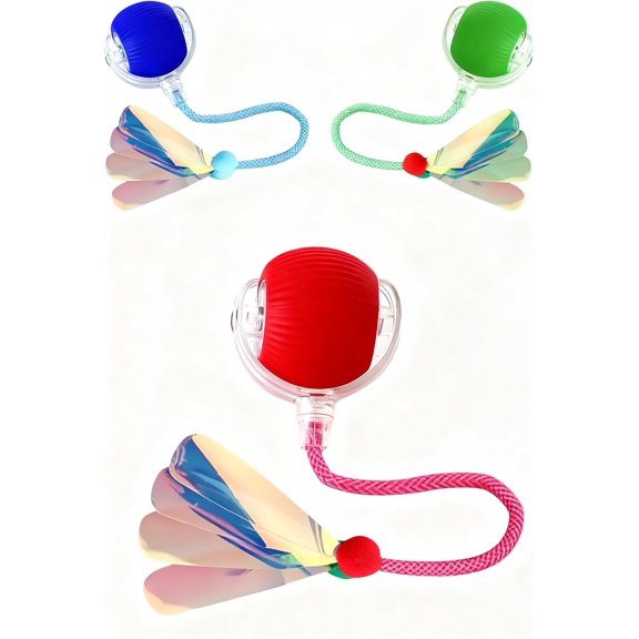 Must-Have Pet Toy! This Automatic Ball Rolls 360 °   on Carpets, triggering Your pet's Natural Chase Instincts for Hours of Active Fun. The Ultimate Boredom Buster