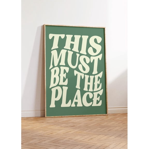 This Must Be The Place, Vintage Music Wall Art, Retro Lyrics, Music Prints, Vintage Indie Rock Band Decor, Living Room Prints #549, Unframed Canvas Size 8x12