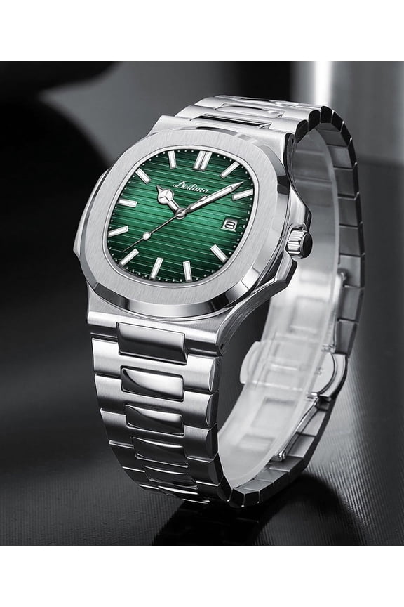 Must-have for Men: High-end fashionable ultra-thin Nautilus steel strap waterproof luminous watch