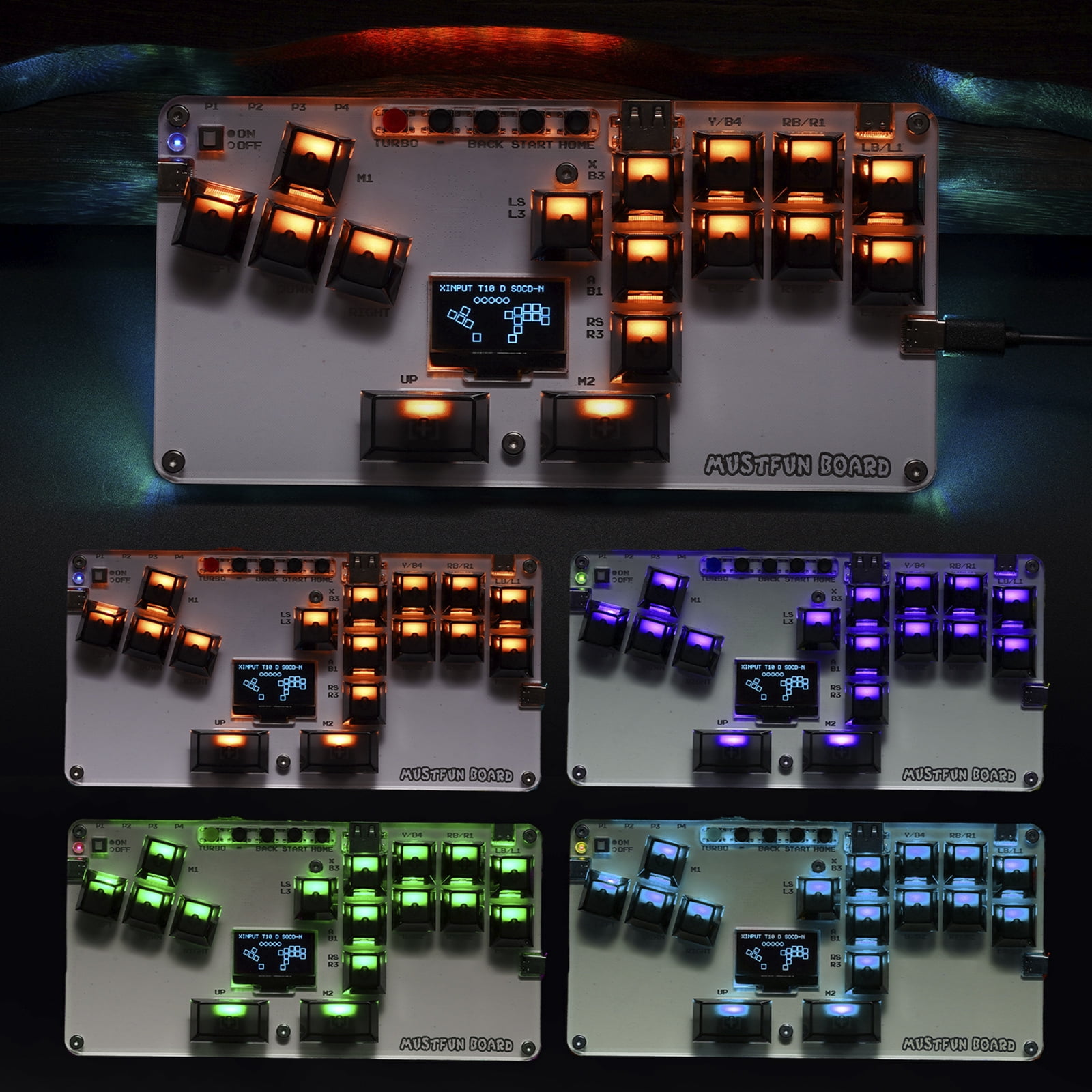 MustFun Hitbox Mini Stickless Controller For PC/PS3/PS4/Switch Other ...