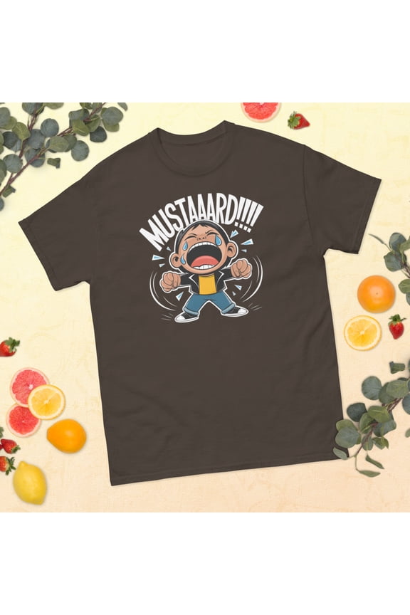 Mustaaard Hip Hop Rap Fans Streetwear Music Rapper Graphic classic tee (Dark Chocolate, M)