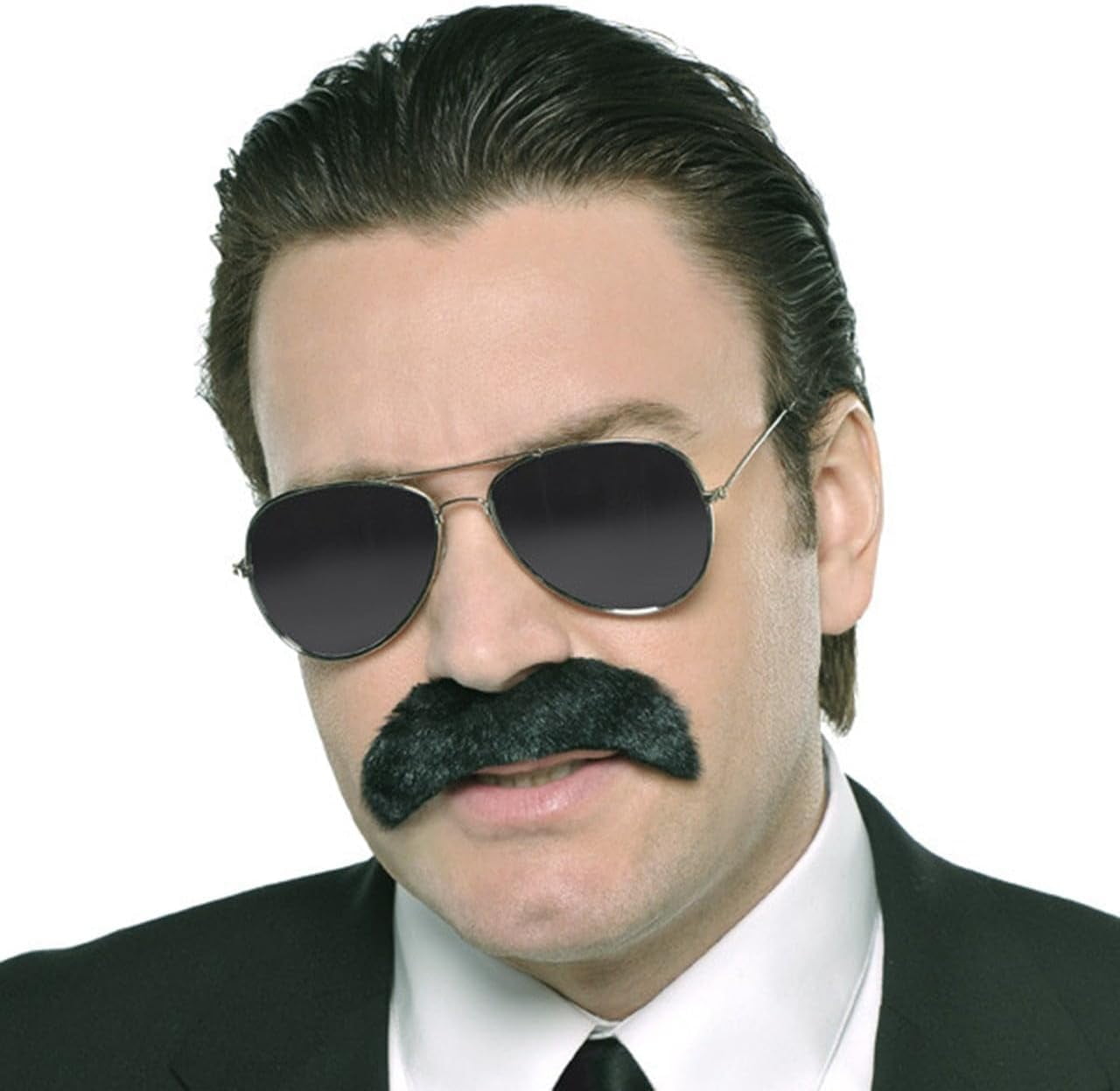 Good Fella Black Synthetic Hair Self-Adhesive Moustache