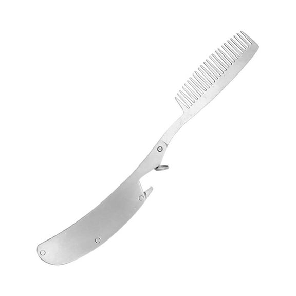 LITINKIMI Beard Comb Silver 1Pack 6.7x1In