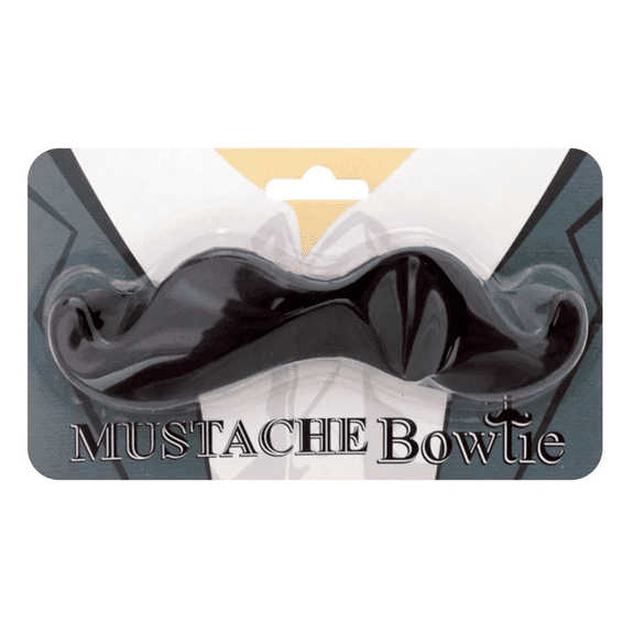 Mustache Bowtie, Adjustable Novelty Bow Tie with Mustache Print, Quirky Party Accessory for Themed Events, Costumes, Gifts, Comfortable Fit for All Sizes, Adds Humor, Whimsy to Outfits