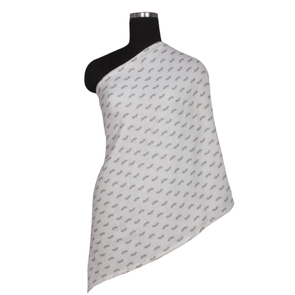 Mustache Grey Muslin Nursing Scarf