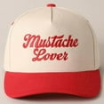thumbnail image 1 of Mustache Lover Vintage Hat Graphic Embroidery Cap Baseball Hat, Wardrobe Staple, For Any Season, Clean Lines, Minimalist Look, 1 of 5