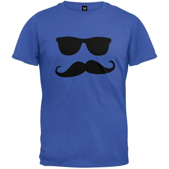 Mustache Man Royal Blue T-Shirt