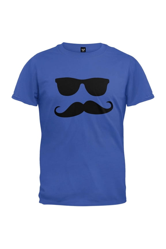 Mustache Man Royal Blue T-Shirt