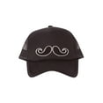 thumbnail image 1 of Mustache Patch Trucker Foam Panel Hat - Black, 1 of 4