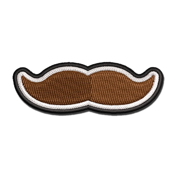 Mustache Solid Applique Multi-Color Embroidered Iron-On Patch - 2.5 ...
