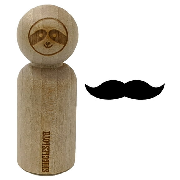 Mustache Solid Rubber Stamp for Scrapbooking Crafting Stamping - Small 3/4 Inch