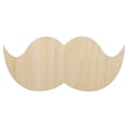 thumbnail image 1 of Mustache Solid Wood Shape Unfinished Piece Cutout Craft DIY Projects - 4.70 Inch Size - 1/8 Inch Thick, 1 of 7