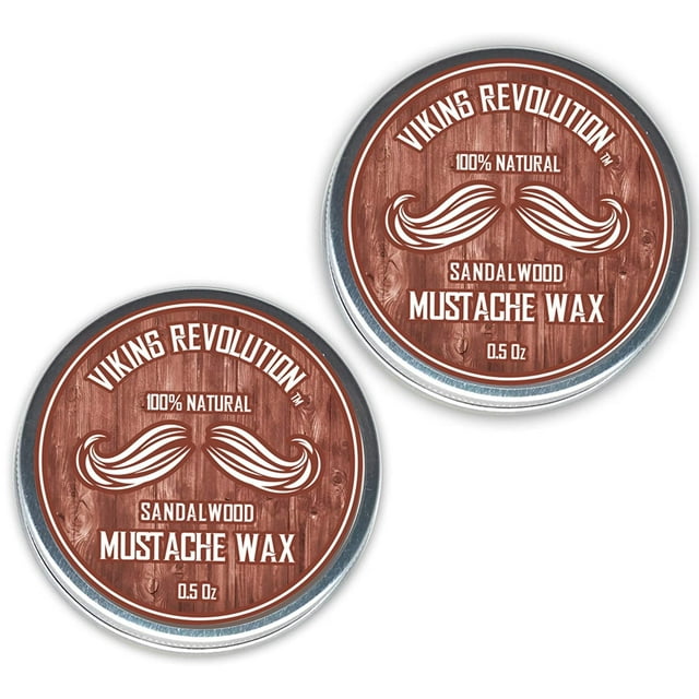 Mustache Wax 2 Pack Beard & Moustache Wax for Men Strong Hold Helps