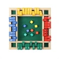 Mustacti Bar Game 10 Board Four Dice Traditional Number Pub Wooden Toy