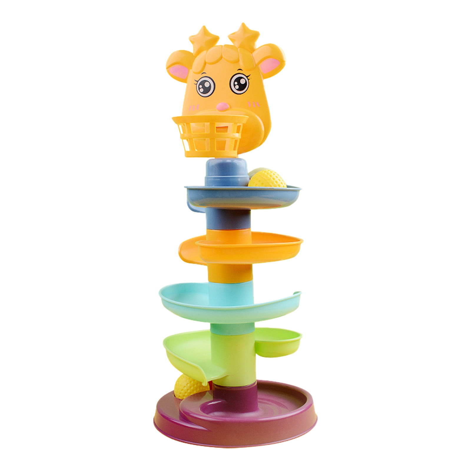 Mustacti Children Building Block Tower Track Turn Rattles Roll