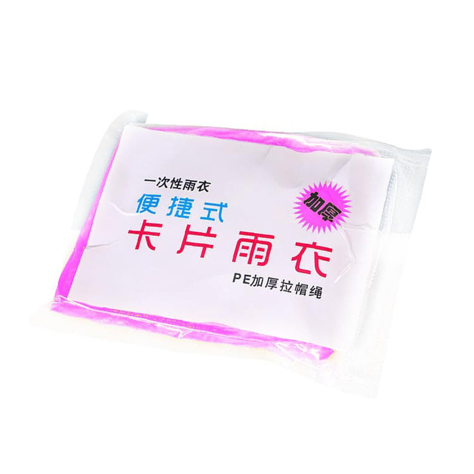 Mustacti Disposable Clear Rain Ponchos With Hood For Adults Family