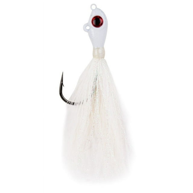 Mustad 1/2oz White Big Eye Bucktail Fishing Jig - Walmart.com