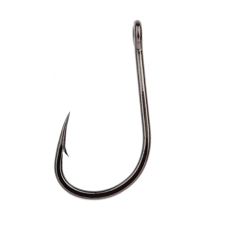 Big Gun Bait Wide Gap, Long Shank Fishing Hook - Kirbed, Size 4/0 - Mustad 10829NP-BN