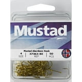 Mustad 1x Fine Wire Aberdeen Hook - Size: 1/0 (Blonde) 40pc - Walmart.com