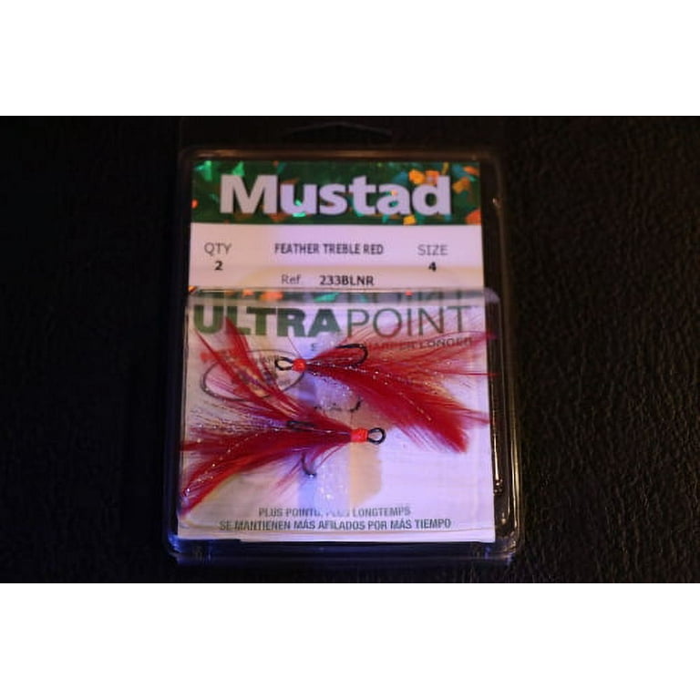 Mustad Dressed Treble Hook 4 / Red