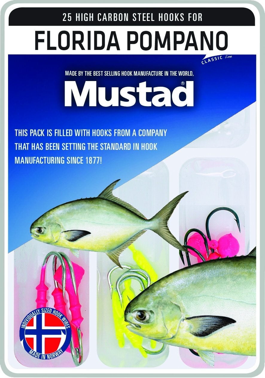 Mustad 25ct Assorted Color Pompano Fishing Jig Kit
