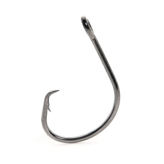 Mustad 2x Long Offset Circle Hook (Black Nickel) - 1 10pc
