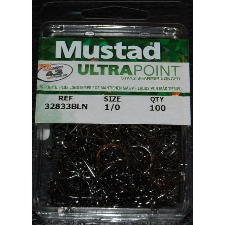 Mustad 32833NP-BN Ultra Point 90 Degree 2X Stron Jig Hooks - Size 1/0 