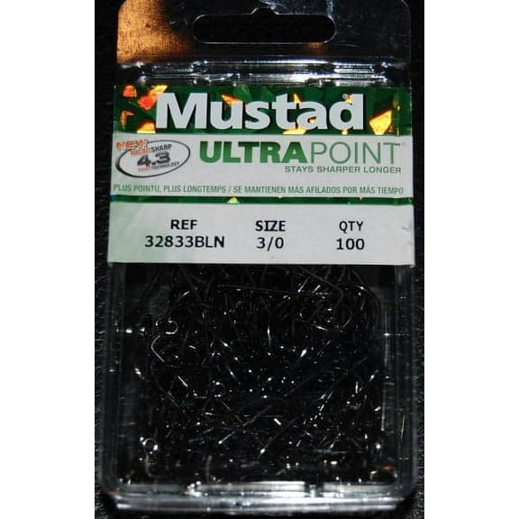 Mustad 32833NP-BN Ultra Point 90 Degree 2X Stron Jig Hooks - Size 3/0