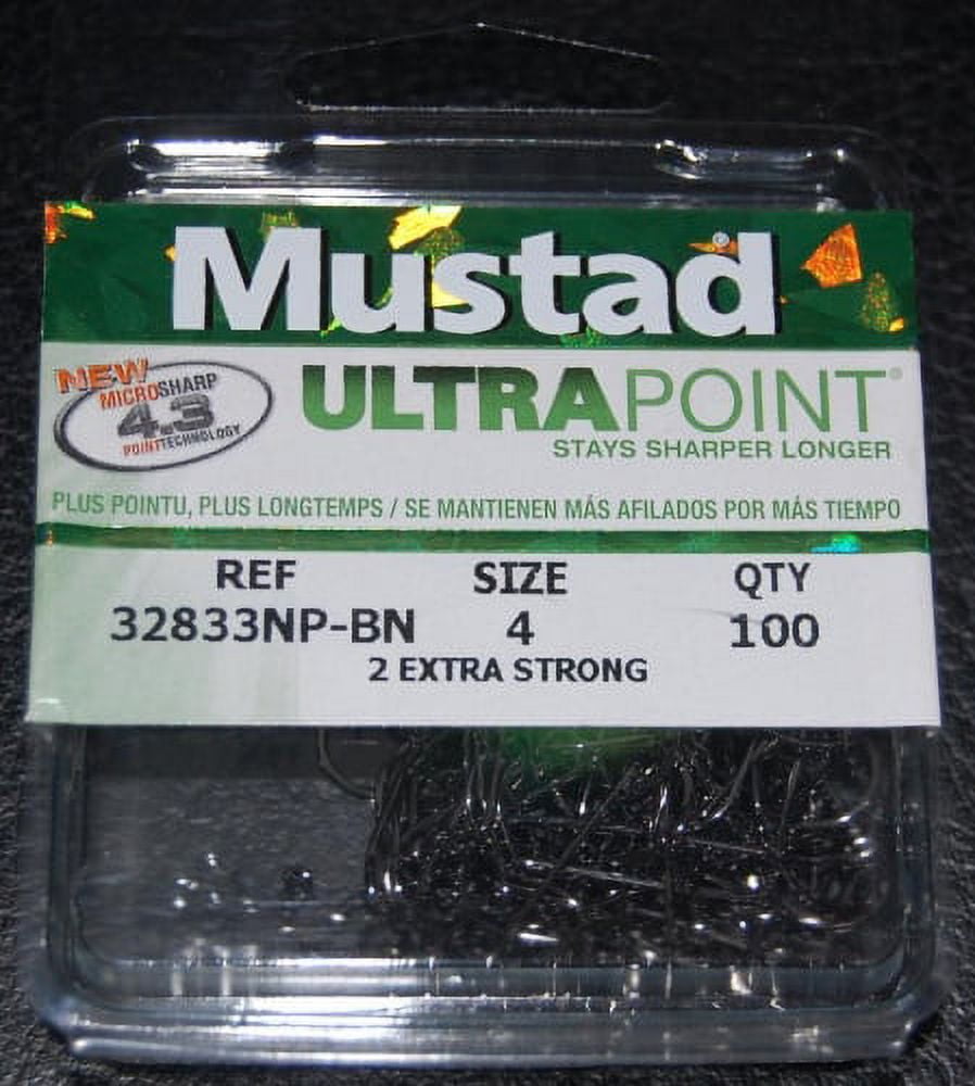 Mustad 32833NP-BN Ultra Point 90 Degree 2X Stron Jig Hooks - Size 4