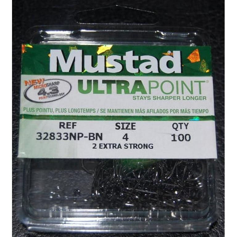 Mustad 32833NP-BN Ultra Point 90 Degree 2X Stron Jig Hooks - Size 4