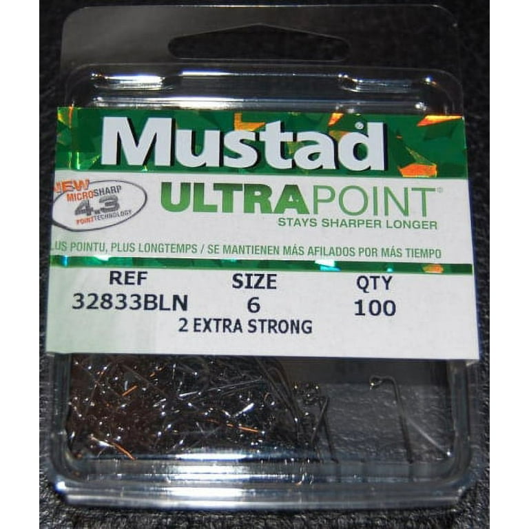 Mustad 32833NP-BN Ultra Point 90 Degree 2X Stron Jig Hooks - Size