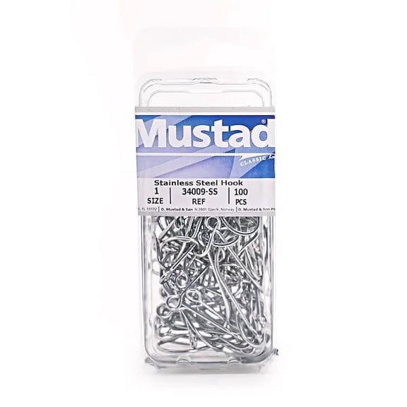 Mustad 34009-SS-5/0-50 Sz5 Terminal Fishing Min 10/Pk Hook
