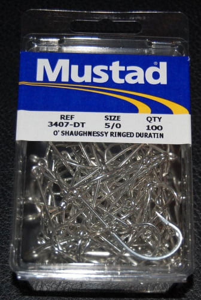 Mustad 3407-DT-5/0-100 Classic O'Shaughnessy Fishing Hook Size 5/0 ...
