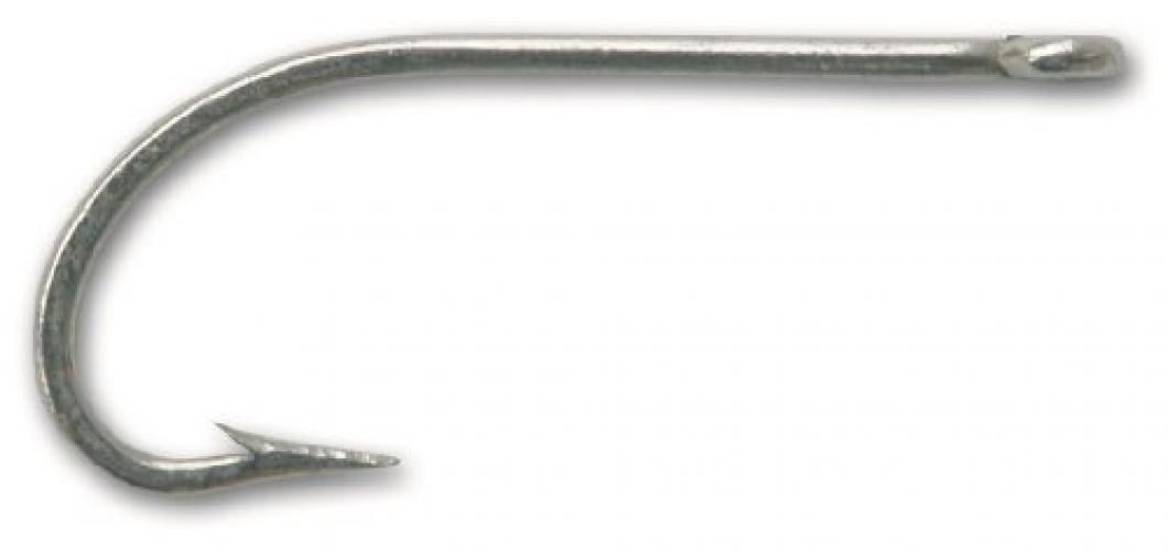 Mustad Classic O'Shaughnessy Forged Fishing Hooks — Open Soft Ring Duratin, 100-Pack, 8/0 Size