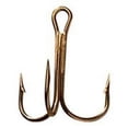 thumbnail image 1 of Mustad 3551BR-6 by 0-25 Bronze Ringeye Sport Treble Hooks, Size 6 by 0 - Box of 25, 1 of 2