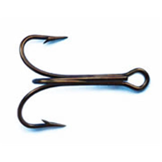 Mustad 3551DT-10 by 0 Duratin Ringeye Sport Treble Hook, Size 10 - Box of 25