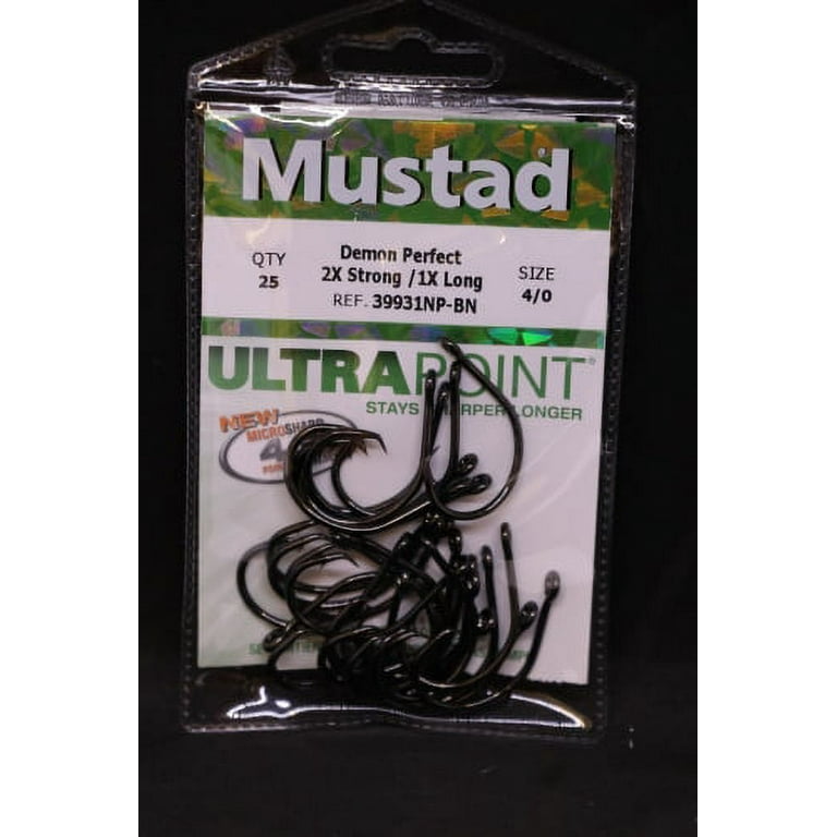 Mustad 39931NP-BN Demon Perfect Circle Inline Hook 2X Strong - Size 4/0 