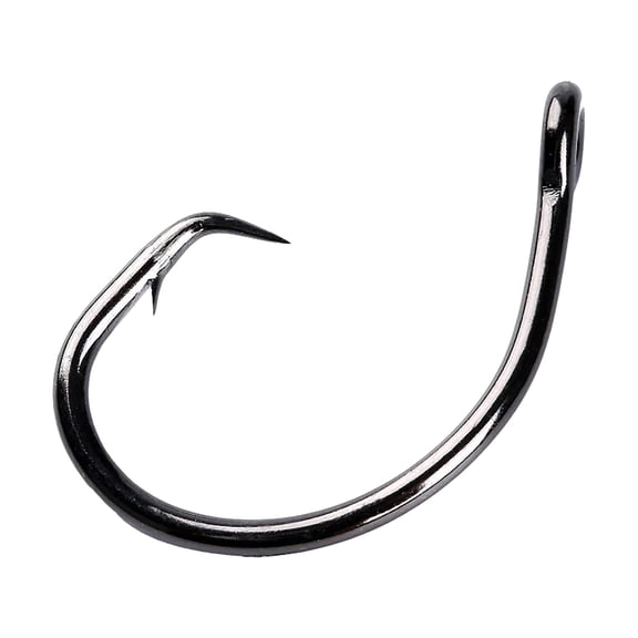 Mustad Demon Offset Circle 3X Hook #6/0 Black Nickel 7PK