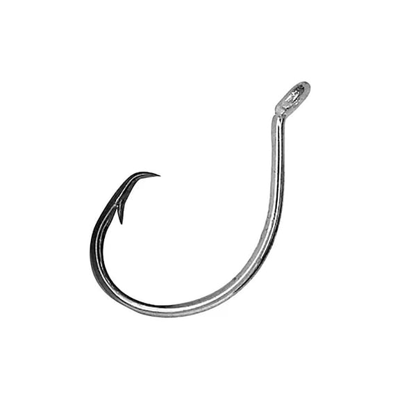 Mustad 39954NP-Black Nickel Demon Circle, Up Eye, In-Line 1X Fine 6,0, 25 Pack Hooks