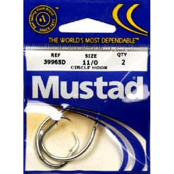 Mustad Classic Circle Hook, Size 11/0, Curved, Saltwater