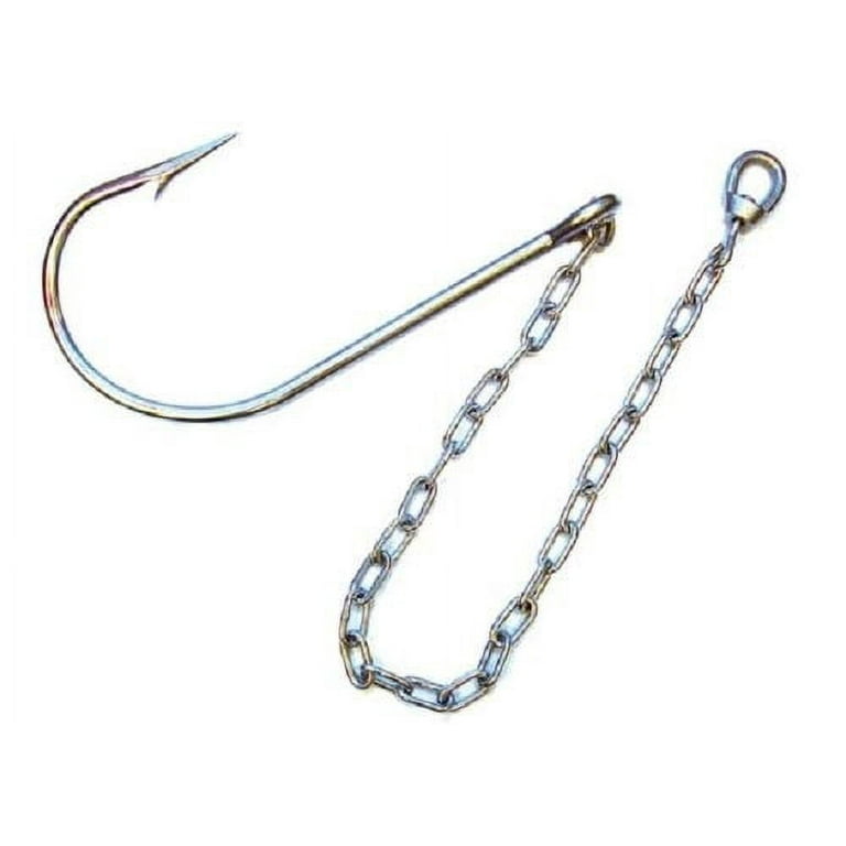 Mustad 4483 Shark Classic Hook With Chain, Kirbed - Duratin Size