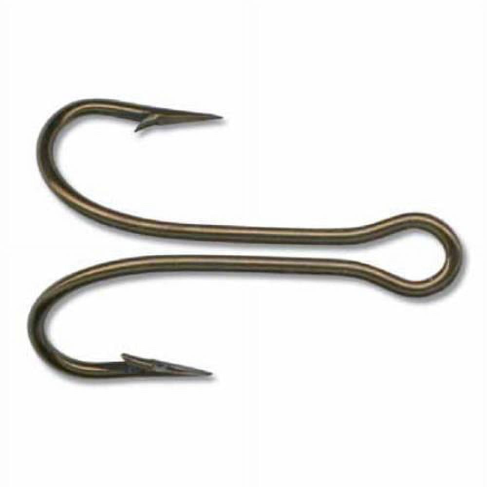 Mustad 7825-BR-8-50 Classic Double Hook Size 8 Open Shank Ringed 