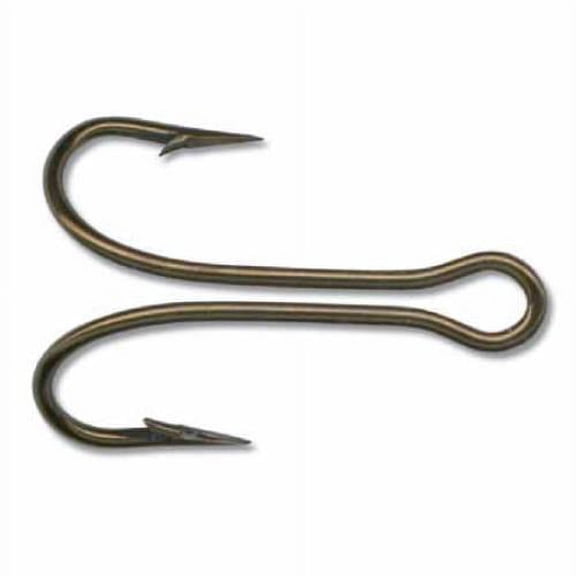 Mustad 7825-BR-8-50 Classic Double Hook Size 8 Open Shank Ringed