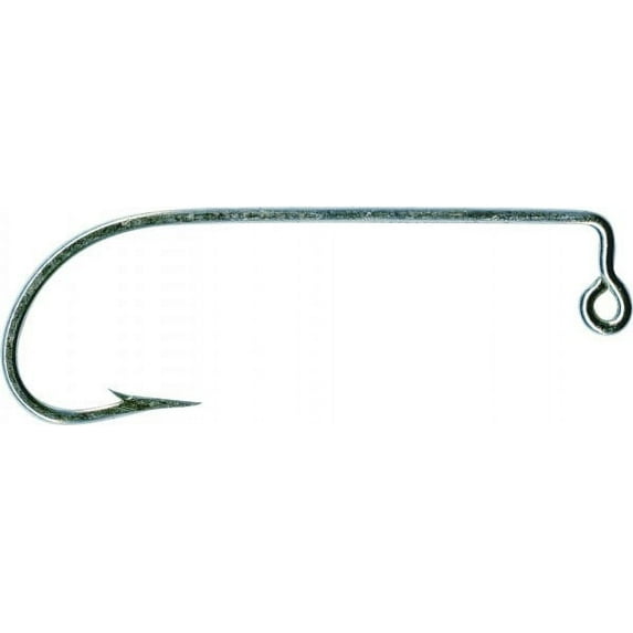 Mustad 91715 O'Shaughnessy 90 Degree Jig Classic Hook, Forged, Eyed - Duratin - 100 Per Pack