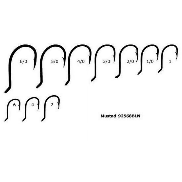 Mustad 92553NP-BN-1/0-6U Ultrapoint Beak Bait Hook Size 1/0 Opti ...