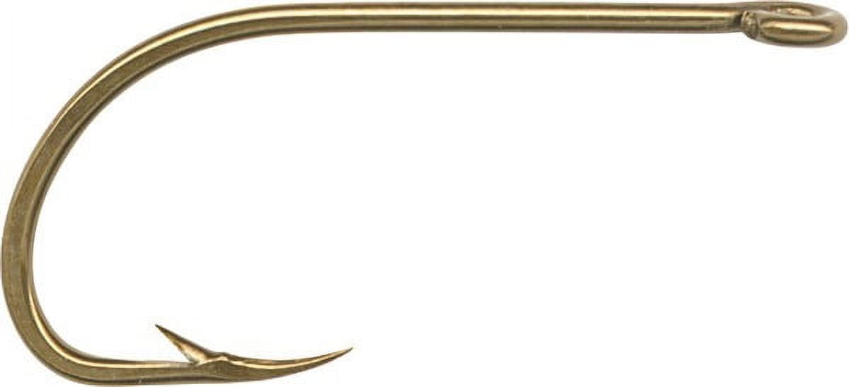 Mustad 92671-GL-1-100 Beak Fishing Hook - Special Long Shank, Forged, Reversed, Gold Size 1 (100 Pack) - View #3