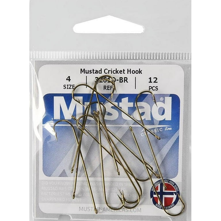 Mustad Aberdeen Cricket Hook - Size: #4 (Bronze) 12pc