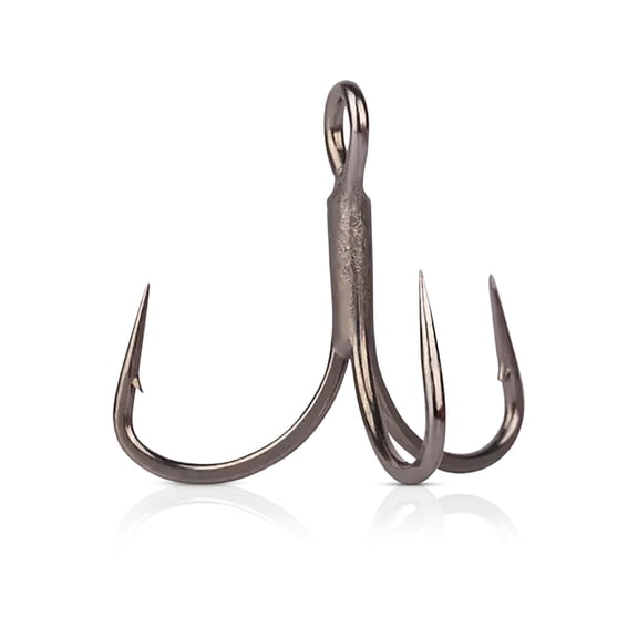 Mustad AlphaPoint In-Line Triple Grip Short Hook #6 Black Nickel 6PK