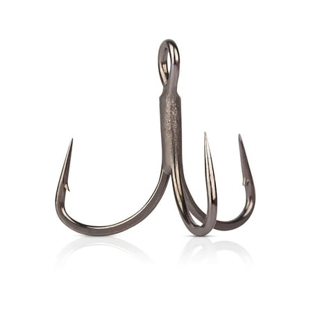 Mustad AlphaPoint In-Line Triple Grip Short Hook #8 Black Nickel 6PK