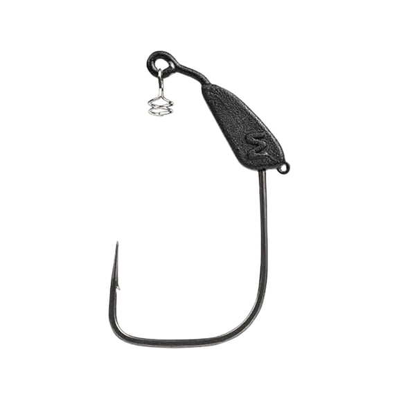 Mustad AlphaPoint Infiltrator Weighted 3/16oz Swimbait Hook #5/0 Black Nickel 3PK